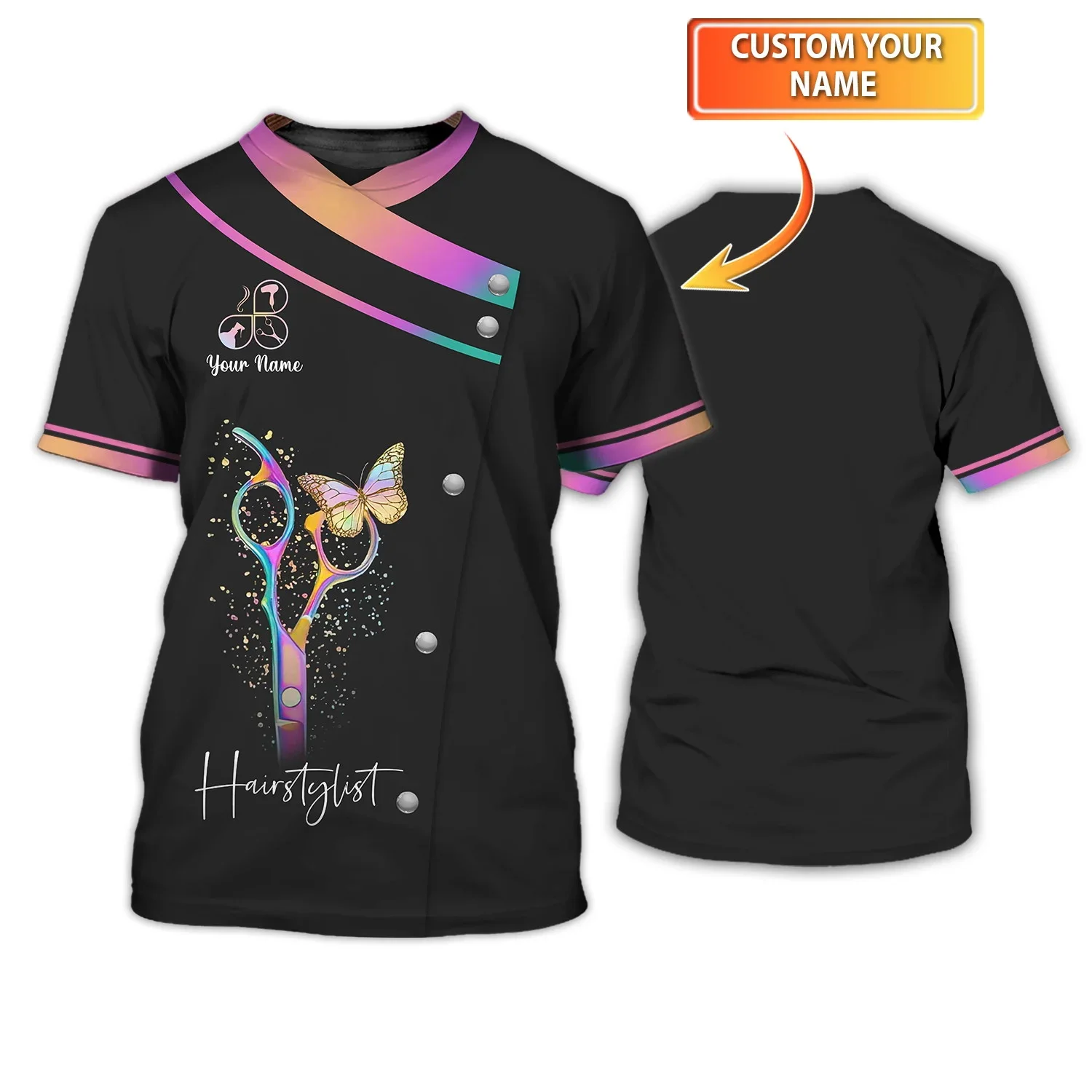 Sommer Herren T-Shirt Friseur personalisierte 3D gedruckt Unisex T-Shirt Friseur Werkzeuge individuelles T-Shirt (nicht Arbeitskleidung) DW181 – Detail 21