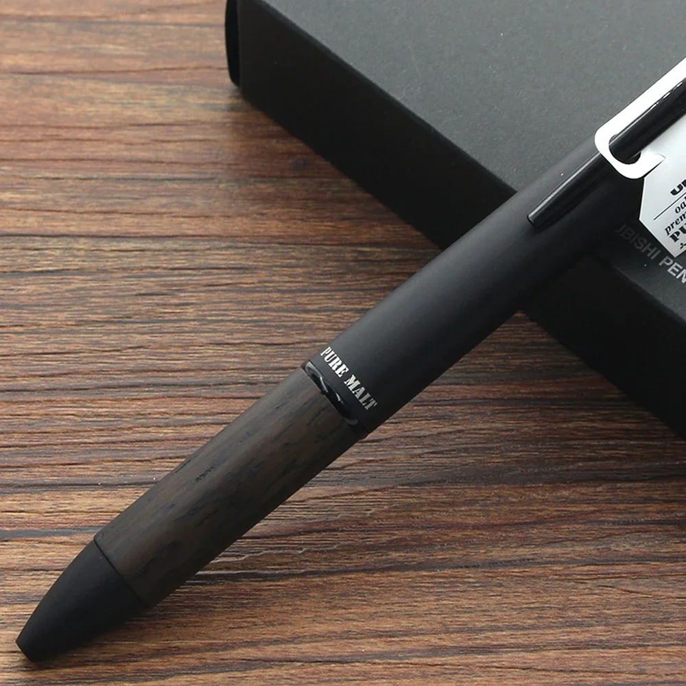 Japan UNI Jetstream Multifunctional Pen Ballpoint Pen + Mechanical Pencil 5 in 1 MSXE5-2005 Frosted Oak Hand Guard Spinning