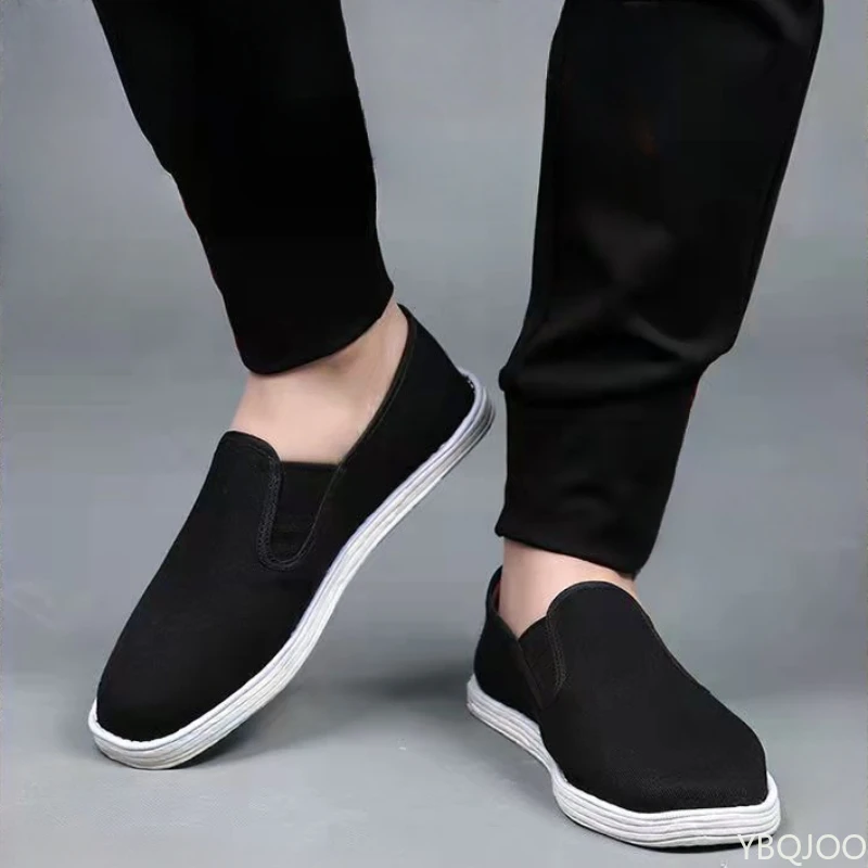 New Men's cloth Shoes Handmade breathable Flats Comfortable lightweight work shoe Casual Male lazy Canvas shoes Zapatos Homme