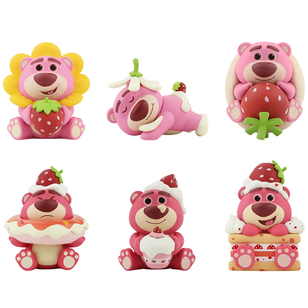 

6PCS/Set Lotso Figures Doll Cute Pink Lots-o'-huggin' Bear Action Model Toy Collectible Ornaments Children Gifts