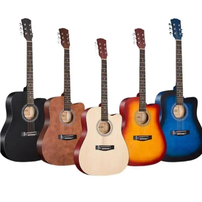 41 Inch Acoustic Guitar for Travel Beginners Adults 6 Steel Strings Guitarra for Teens Accessories