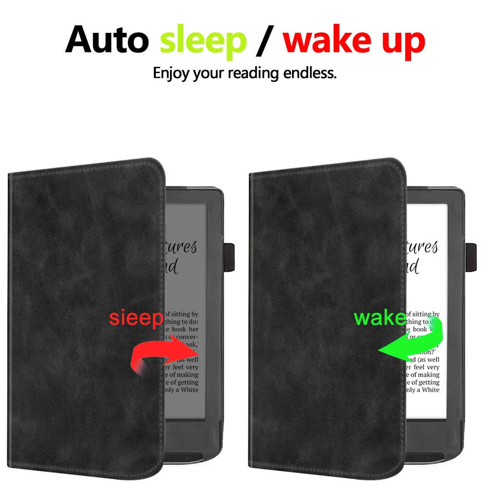 Flip PU Case for Pocketbook 629 634 E-book Cover for Pocketbook verse pro 2023 E-reader stand Cover Funda Capa with Hand Holder