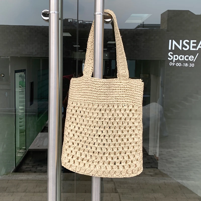 2022 New Summer Women's Bag Straw Bags Hollow Out Ladies Shoulder Bag