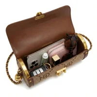 Sac à main de soirée pour femmes, marque de luxe, sac à bandoulière cylindrique, haut de gamme, accessoire de mode élégant pour filles 4
