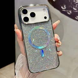 Diamond Bling Glitter Magnetic Wireless Charging Phone Case - iPhone 15 (Colorful Diamond)