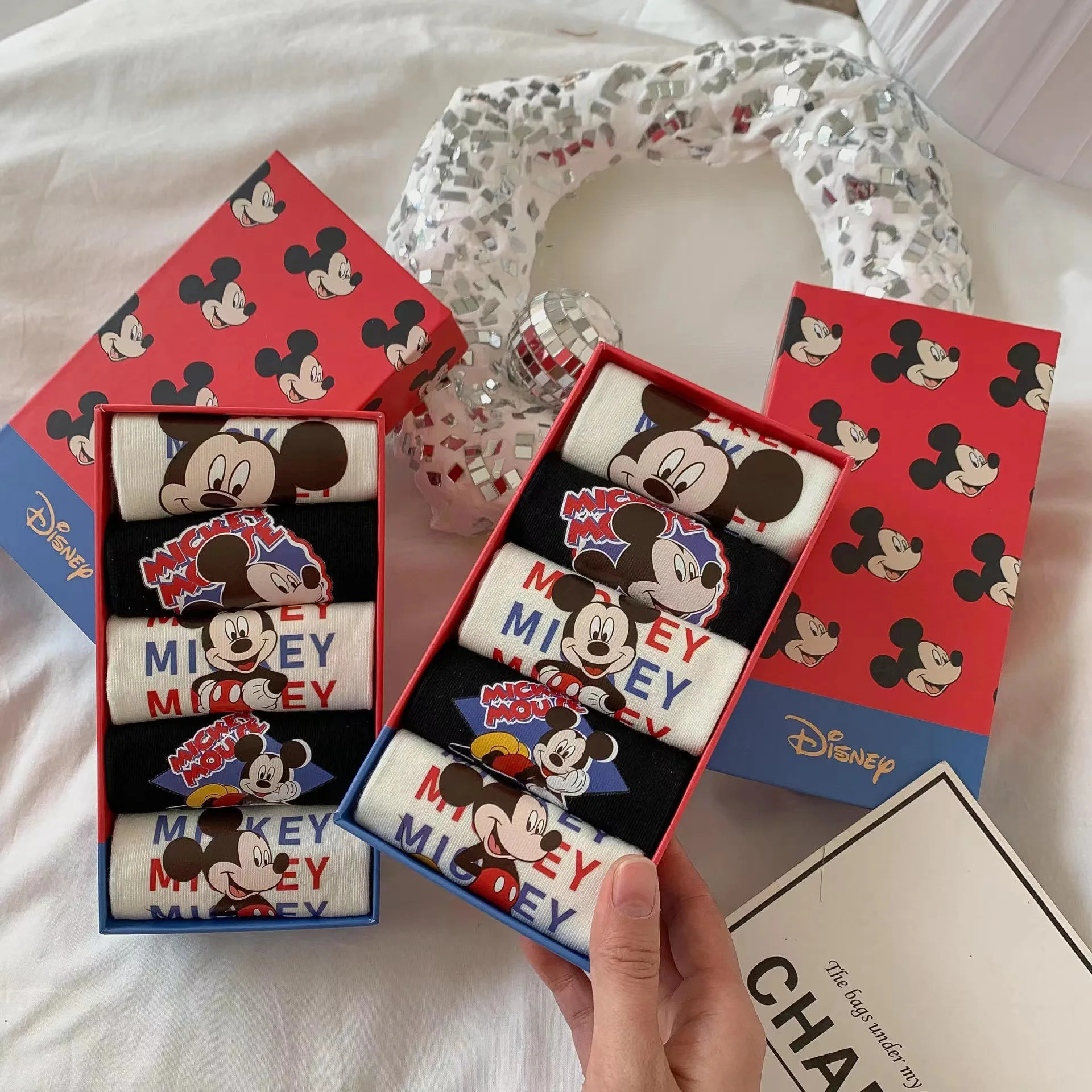 

5 шт., хлопковые носки с мультяшным изображением героев Диснея