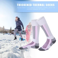 Men Women Kids Thermal Thicker Socks Breathable Ski Socks Knee-high Warm Socks Winter Sport Socks for Skiing Hiking Snowboarding
