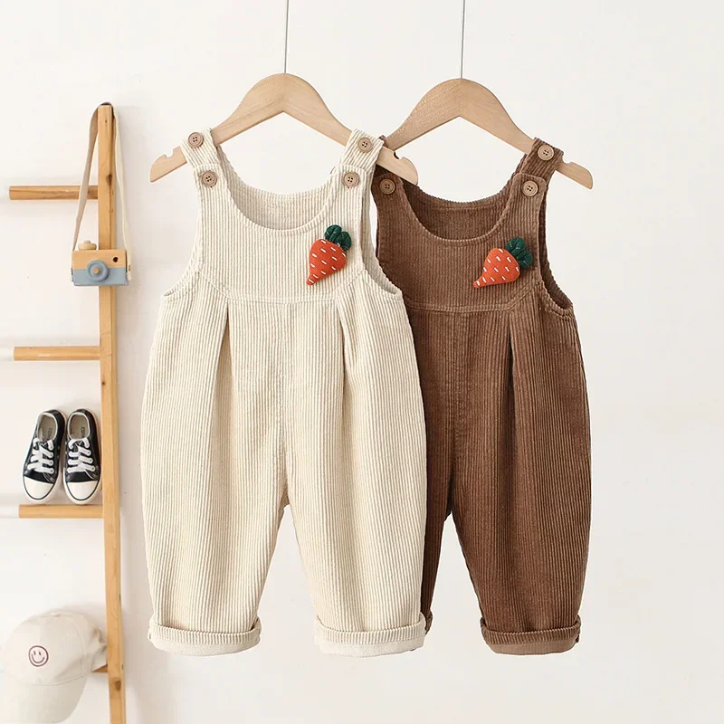 Corduroy Kids Jumpsuits Overalls for Girls and Boys