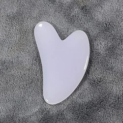 Heart-Shaped Beeswax SPA Massage Guasha Face Massager Scraper (Light Purple)