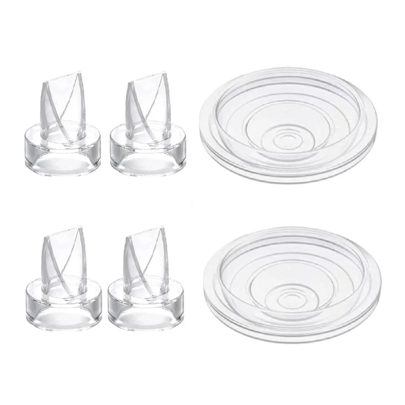 6pcs Silicone Diaphragm & Duck Mouth Set Rubber Duckbill Valves & Silicone Diaphragm set Replacement for Breast 5