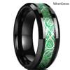 90695-344dcb.jpg Bague celtique en acier inoxydable pour homme, 21 couleurs, 8 mm, incrustation de dragon rouge, vert, noir, fibre de carbone, alliance, bijoux, taille 6-13