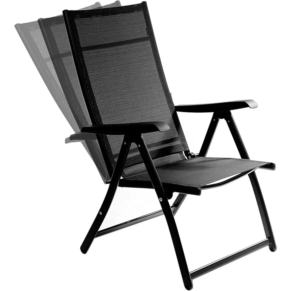 

Heavy Duty Durable Adjustable Reclining Folding Chair Outdoor Indoor Garden Pool (1) Camping Table Beach Foldable Chairs