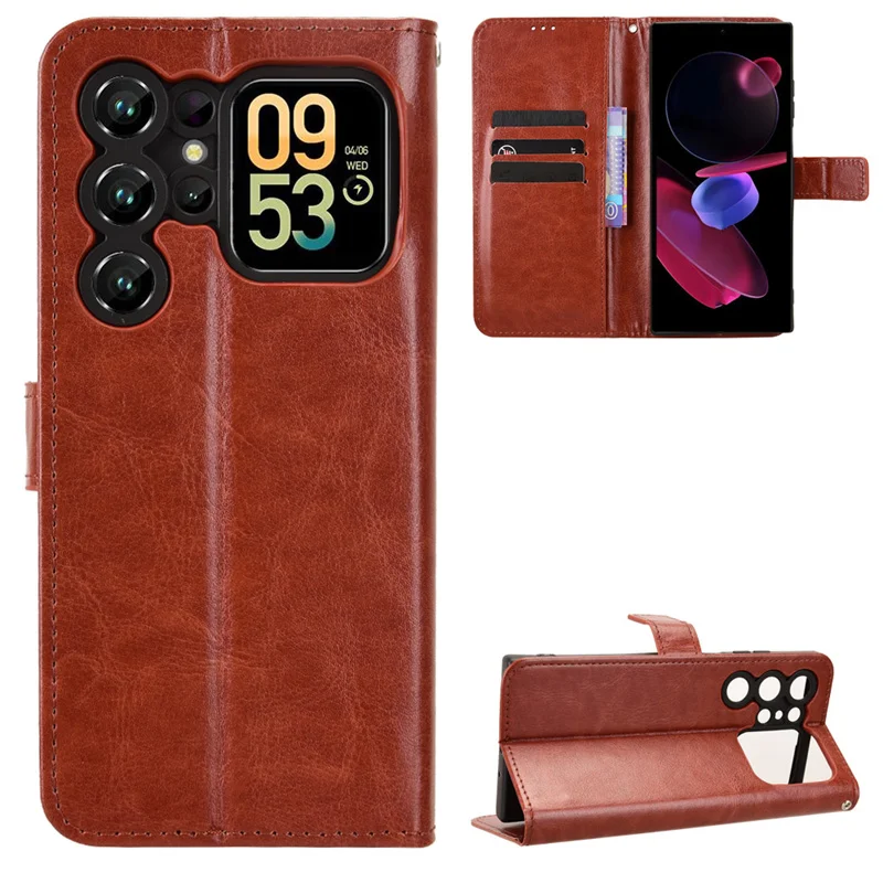 Luxury Crazy Horse Leather Case Skin in PU