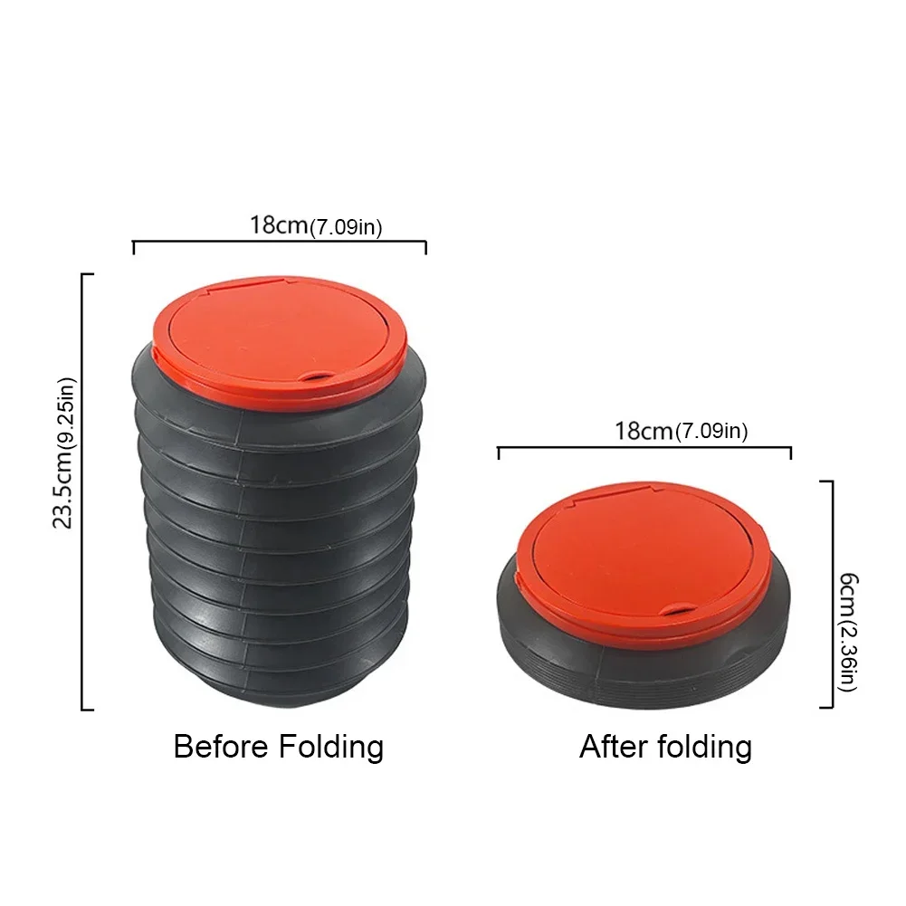 4L Car Folding Trash Can Portable Small Car Trash Bin Multifunctional Water Bucket Automotive Garbage Can Car Accessories 2