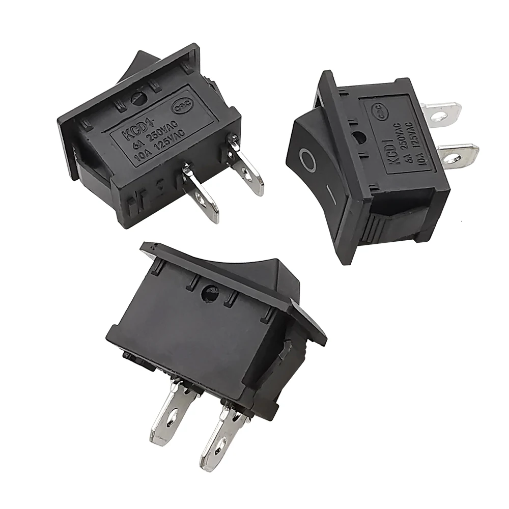 Uxcell 5 Interruttori A Bilico ON/OFF SPST 2 Pin - 250V/15A 125V/20A - Per Barca, Elettrodomestici, Fai Da Te