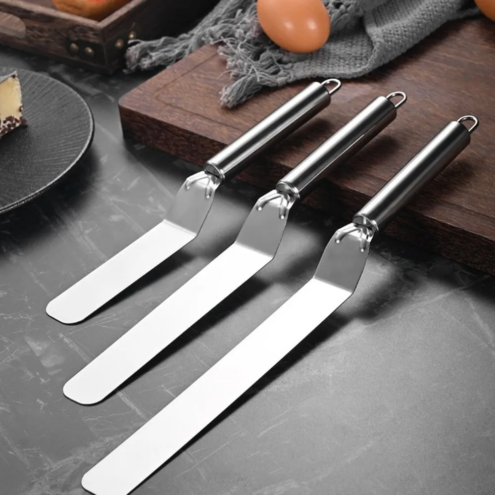 New Stainless Steel Cream Spatula Curved/Straight DIY Cake Spatula 6/8/10 Inch Utensils Accessories Kitchen Pastry Cake Decor