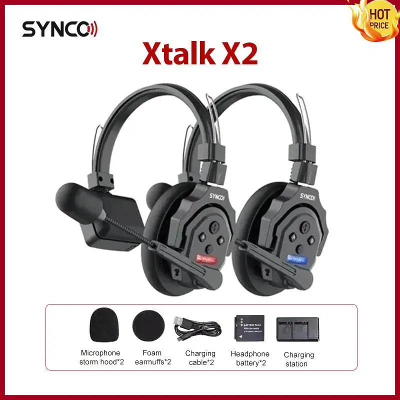 Synco Xtalk 2.4G全二重シングルイヤーX2 X3 X5 X9リモート