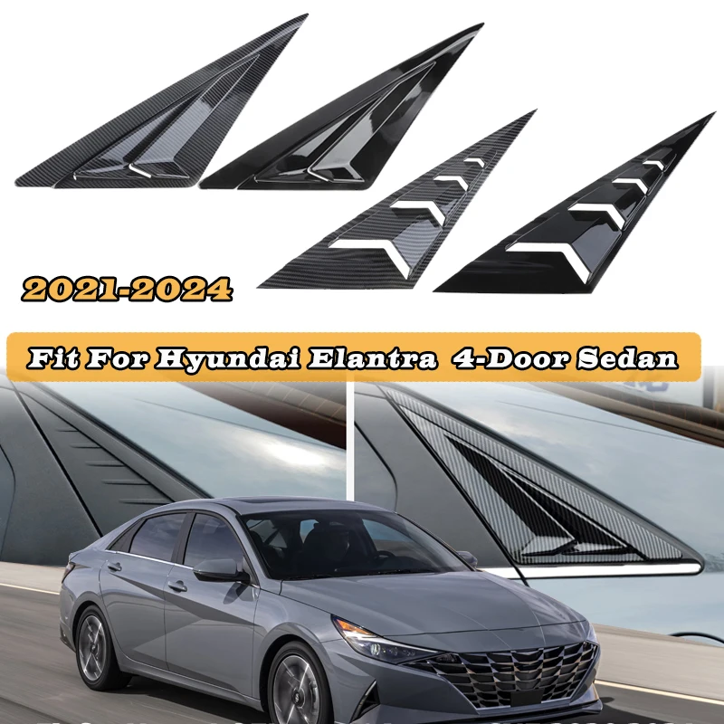 Rear Side Window Louvers Quarter Window Spoiler Fit for Hyundai Elantra Avante CN7 2021-2024 Panel Car Accessories Fake Vent