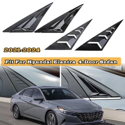 Rear Side Window Louvers Quarter Window Spoiler Fit for Hyundai Elantra Avante CN7 2021-2024 Panel Car Accessories Fake Vent
