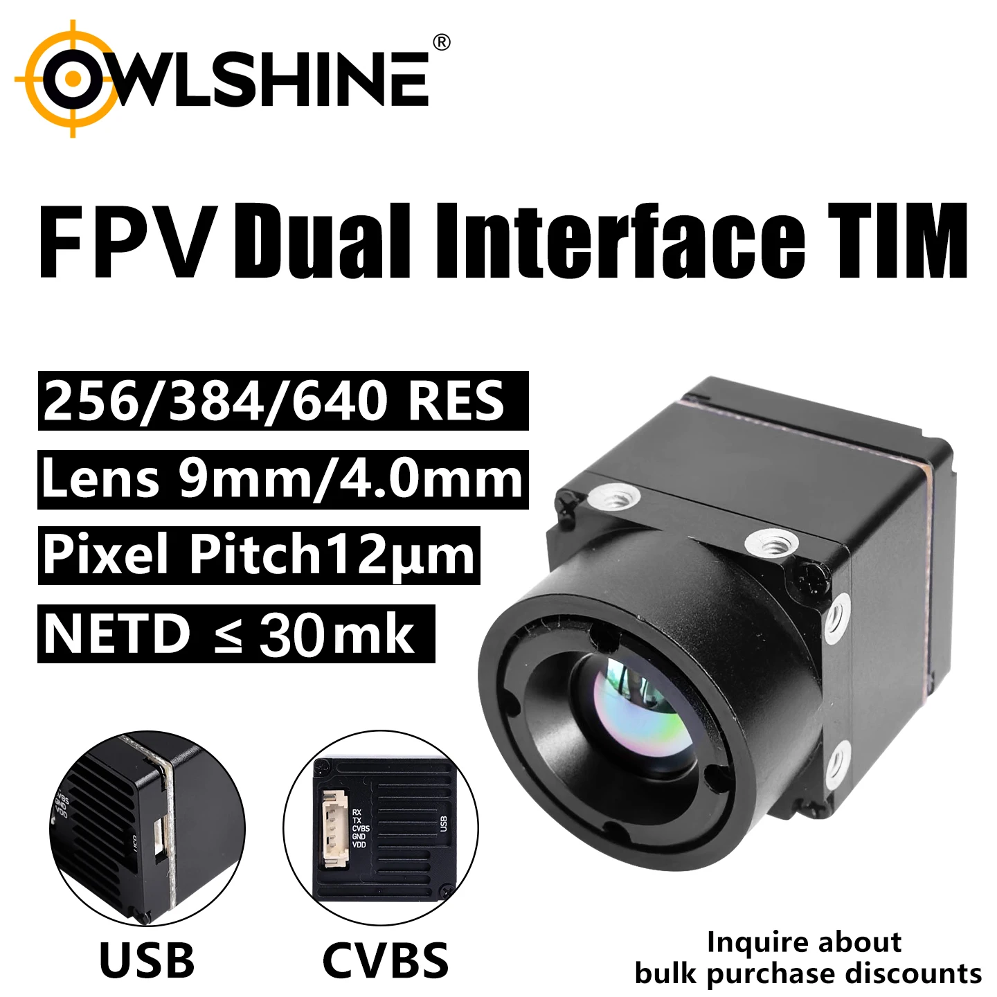 Module Caméra Thermique 256x192 384x288 640x512 pour Drone