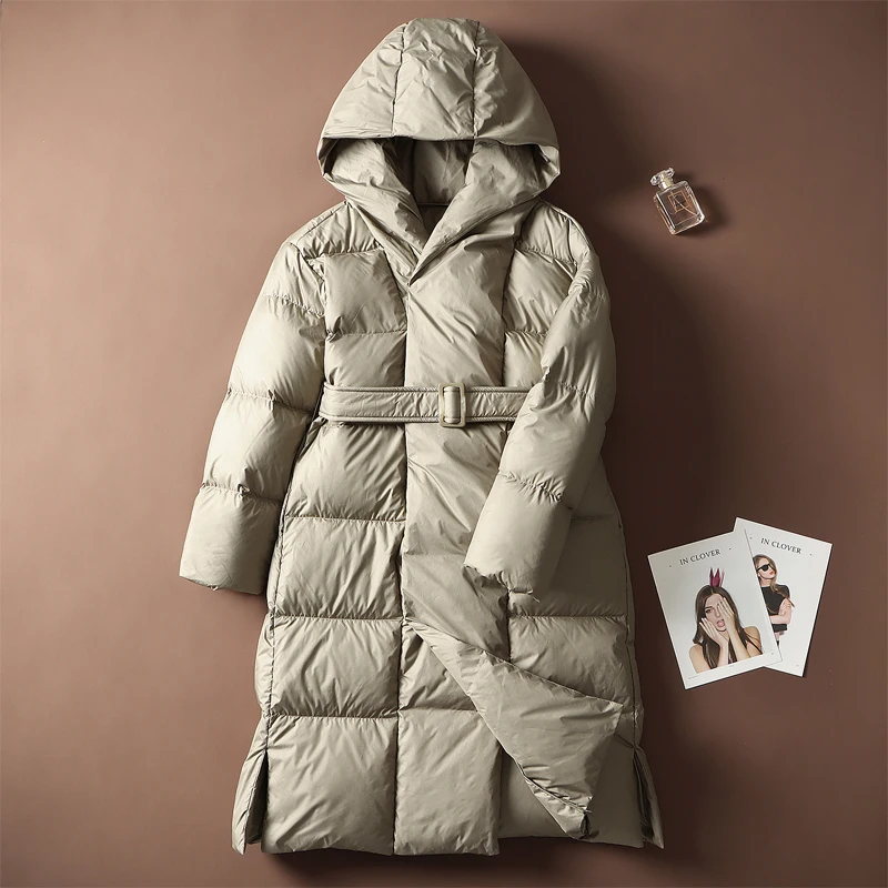 

2023 New Arrival High Street Down Jacket Women Ultra Light Thick Warm Long Coat Female Puffer Jacket Parka For Women Outerwear