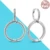 925 Silver Charm Double Hoop Earrings Fit Original Brand Charms Diy Fine Jewelry Women Gift For Fine Earring Making 39
