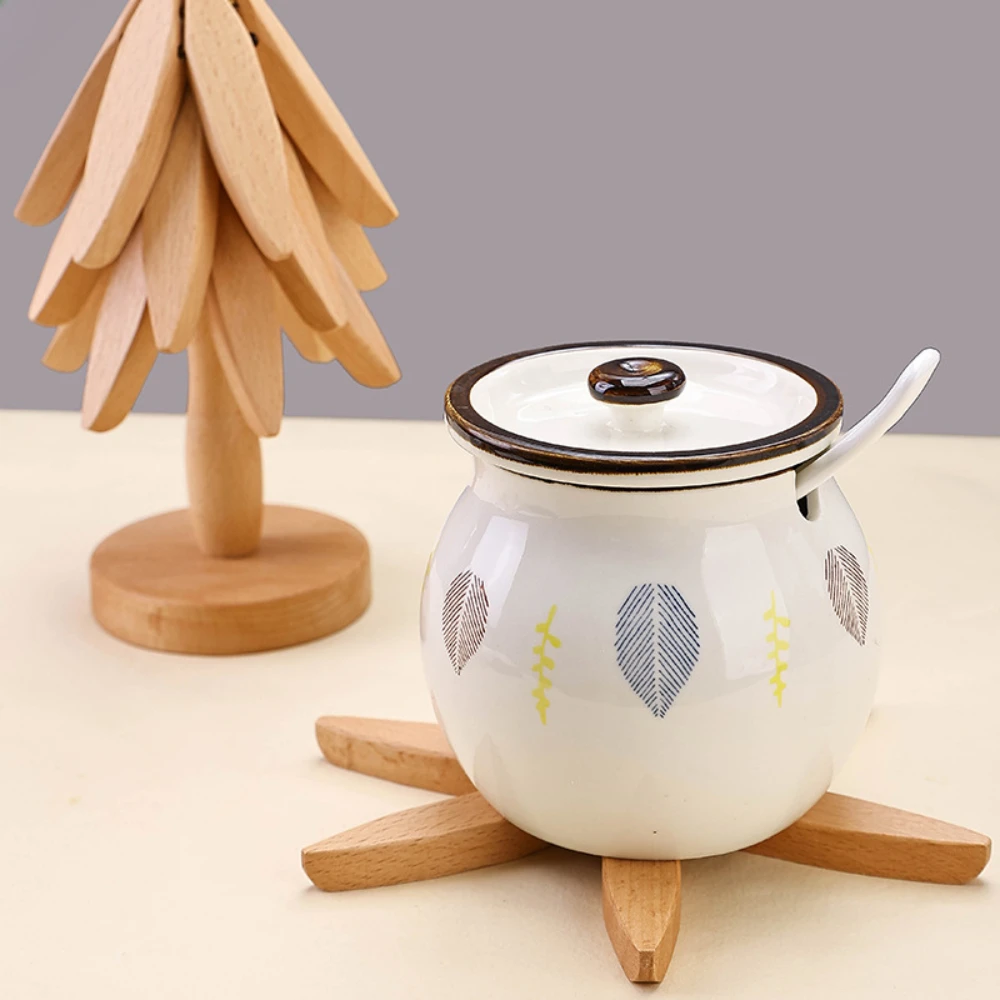 

Walnut Tree Design Anti Scald Wooden Trivets Decorative Heat Resistant Tree Design Stand Table Mat Coaster Insulation Pad Bowl