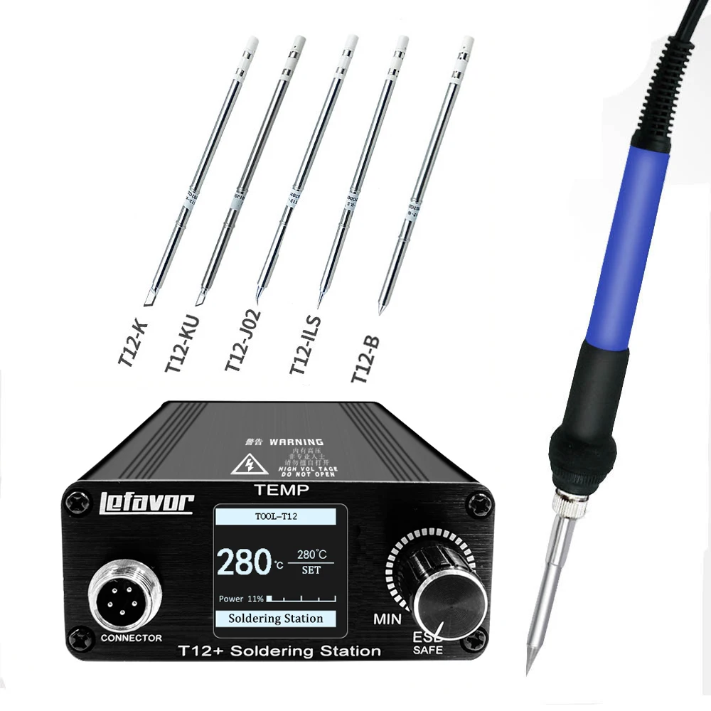 T12 75W Digital Soldering Iron StationTips Welding Rework Station