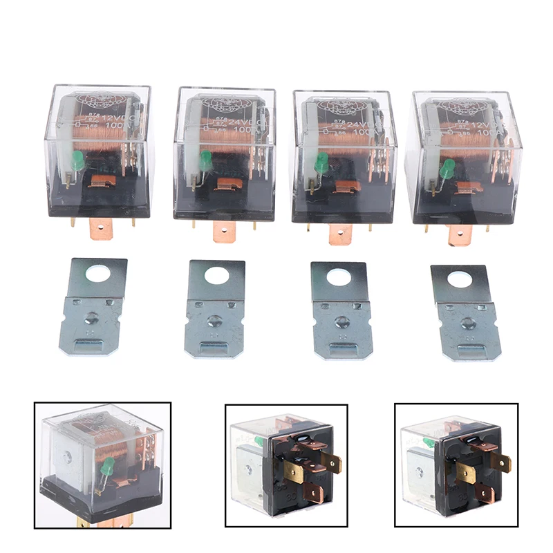 

1pc Waterproof High Capacity Switching Automotive Relay 12V 100A 5Pin 4Pin SPDT Car Control Device Car Relays DC 24V Hot