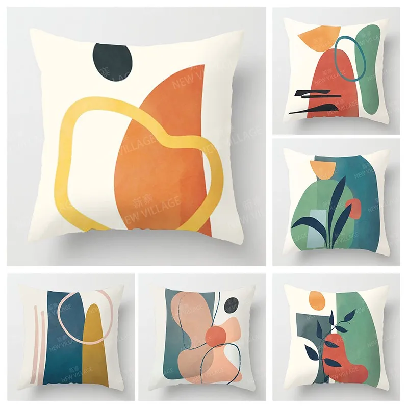 

Nordic Modern Abstract Geometric Living Room Sofa Cushion Cover Home Decor Pillowcase 45x45cm 45*45 50x50 60x60cm 40x40 35x35