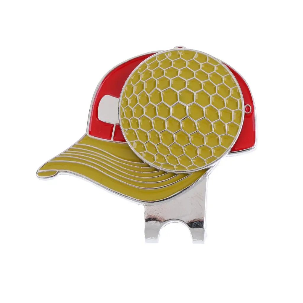 Golf Visor / Hat Clip with Magnetic Detachable Ball Marker Pocket Size
