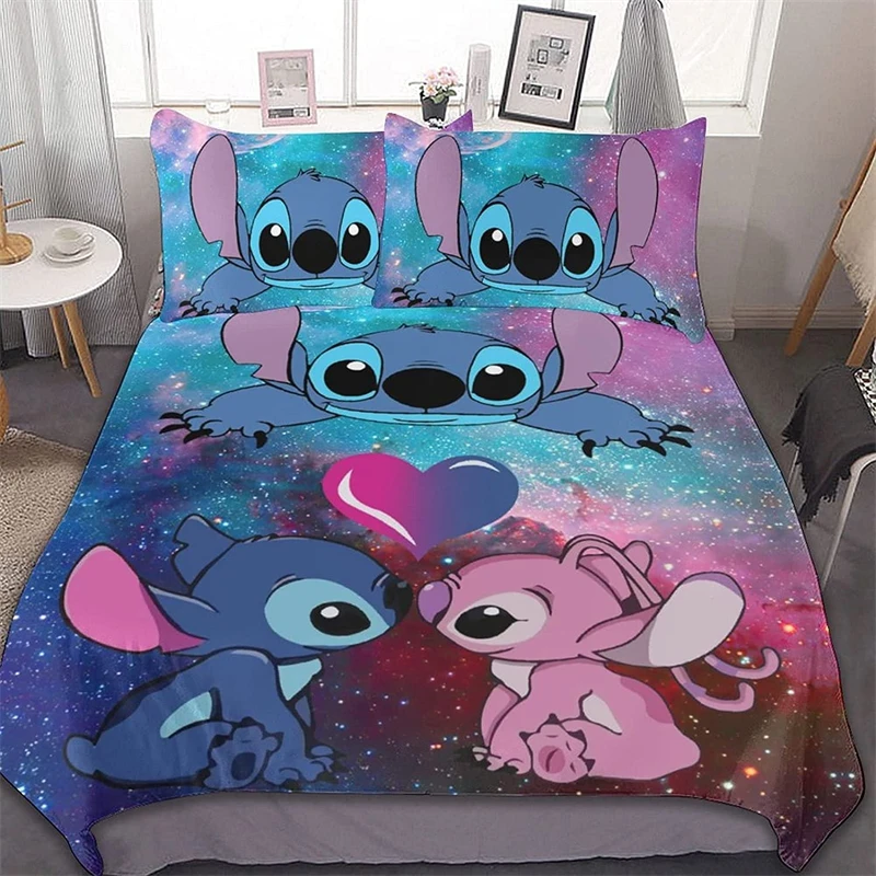 Disney Lilo & Stitch Housse de couette Flower Fun - Lits Jumeaux