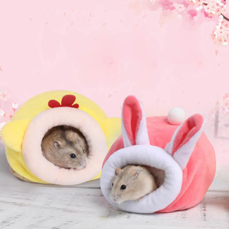 Hamster Cotton House Soft Plush Sleeping Bag Small Animal Nest Guinea Pig Breathable Warm Rooms Hamster Accessories
