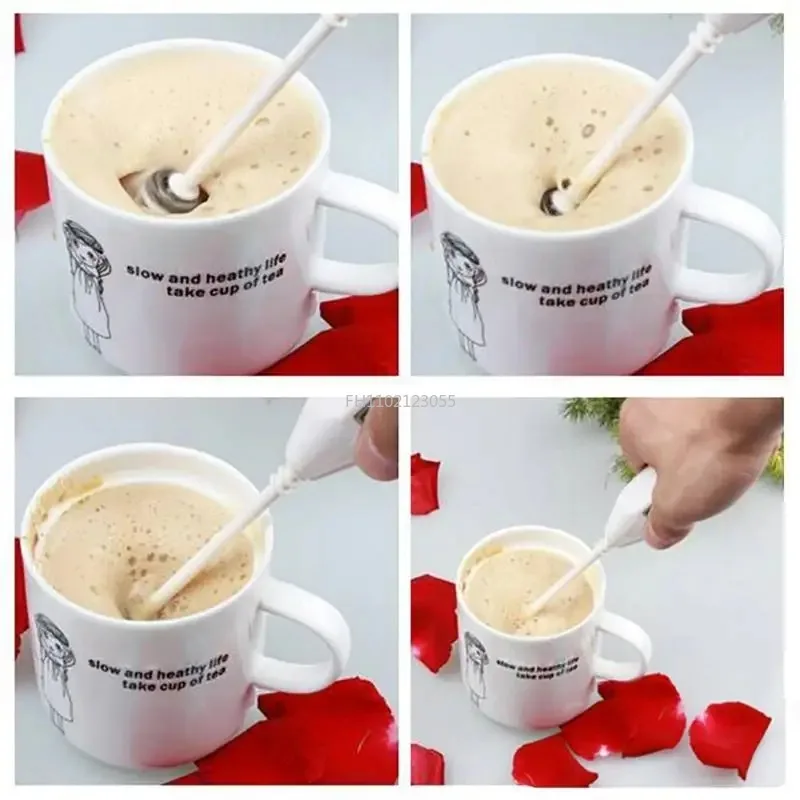 Mini Coffee Whisk Tool Electric Milk Frother Automatic Handheld Foam Coffee Maker Low Power Consumption Stainless Steel Head