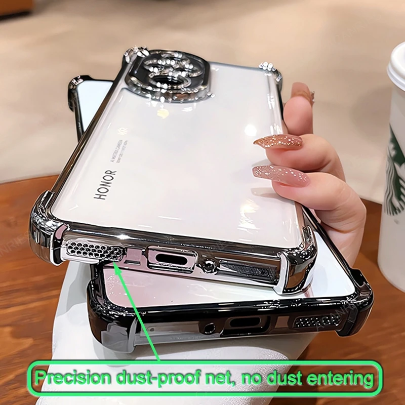 Enhanced Shockproof Silicone Soft Case with Four-Corner Thickening and Plating