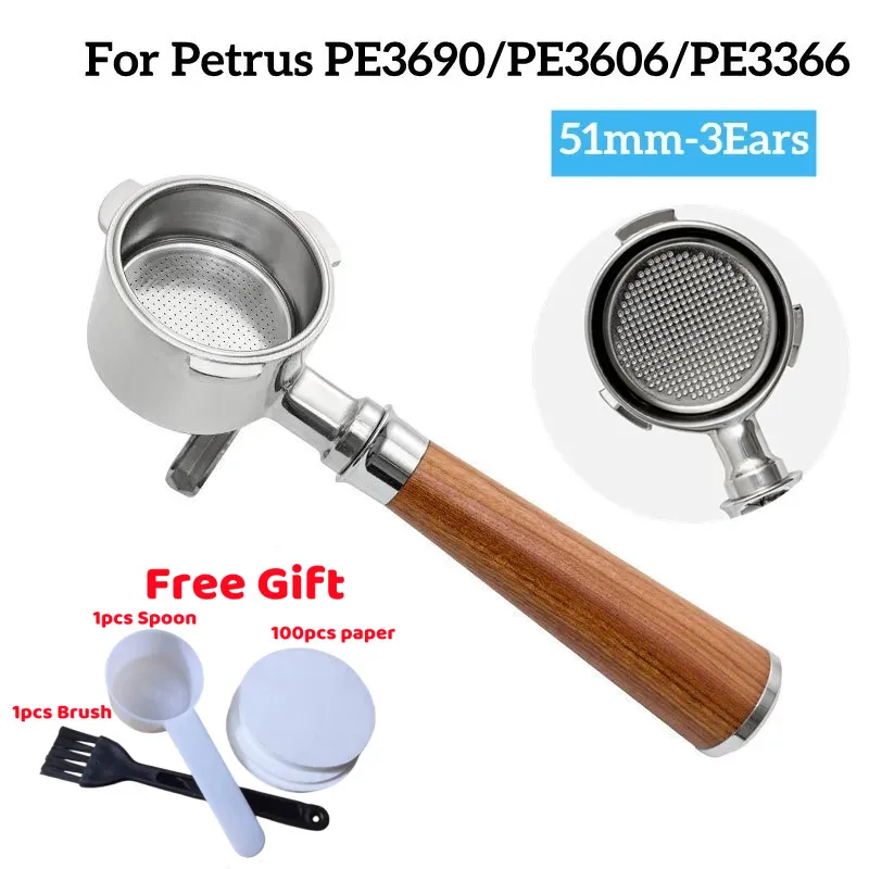 Per Petrus Pe3690/Pe3606/Pe3366 Petrus Coffee Maker 51Mm Portafiltro Per Petrus Coffee Machine Beccuccio Portafiltro Senza Fondo