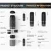 Portable Rechargeable Espresso Coffee Maker 2 Cups Fit Nespresso USB-Typec Port Coffee Machine Capsule and Powder 6
