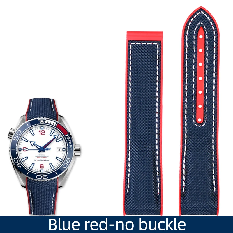 Nylon Rubber Watchband with Deployant Clasp - Silicone Strap Accessory