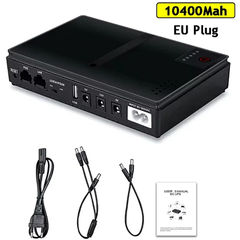 18W DC1018P Router 5V9V12V DC UPS Uninterruptible Power Supply 10400Mah Emergency Power Supply For Optical Cat Monitor Phone