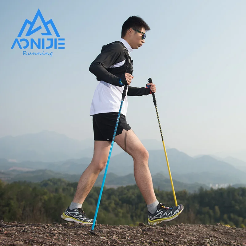 AONIJIE E4202 Lightweight Folding Collapsible Quick Lock Cross-country Trekking Pole Aluminium Alloy Walking Stick Hiking Trail 2