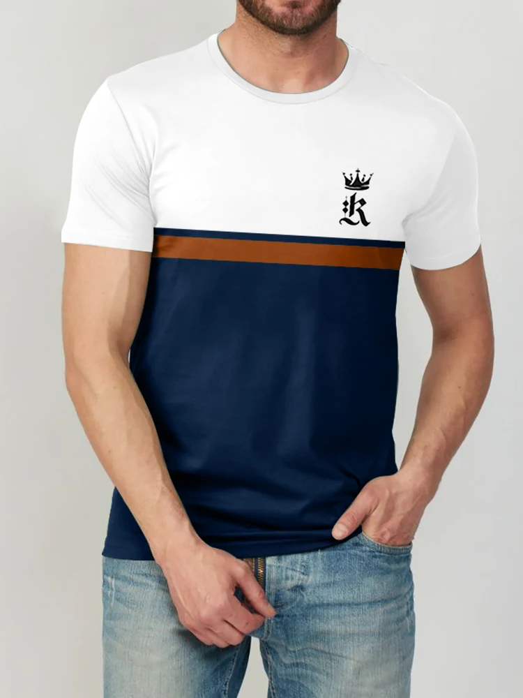 Polyester Short Sleeve Casual T Shirt for Men