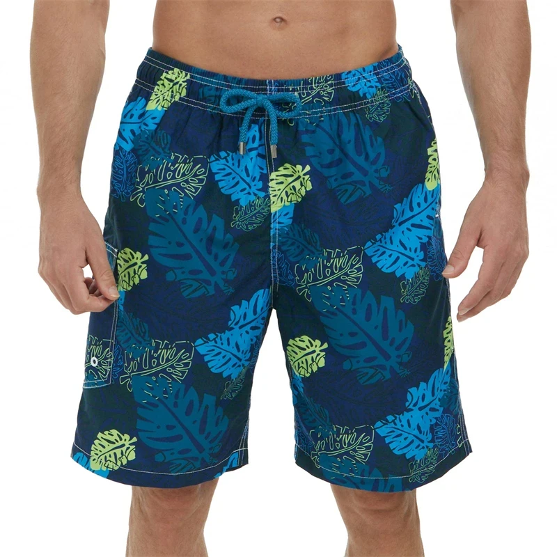 3D Print Casual Fashion Mens Beach Shorts Hawaii Vacation Swim Trunks For Men Floral Short Pants Board Shorts Ropa De Hombre 4