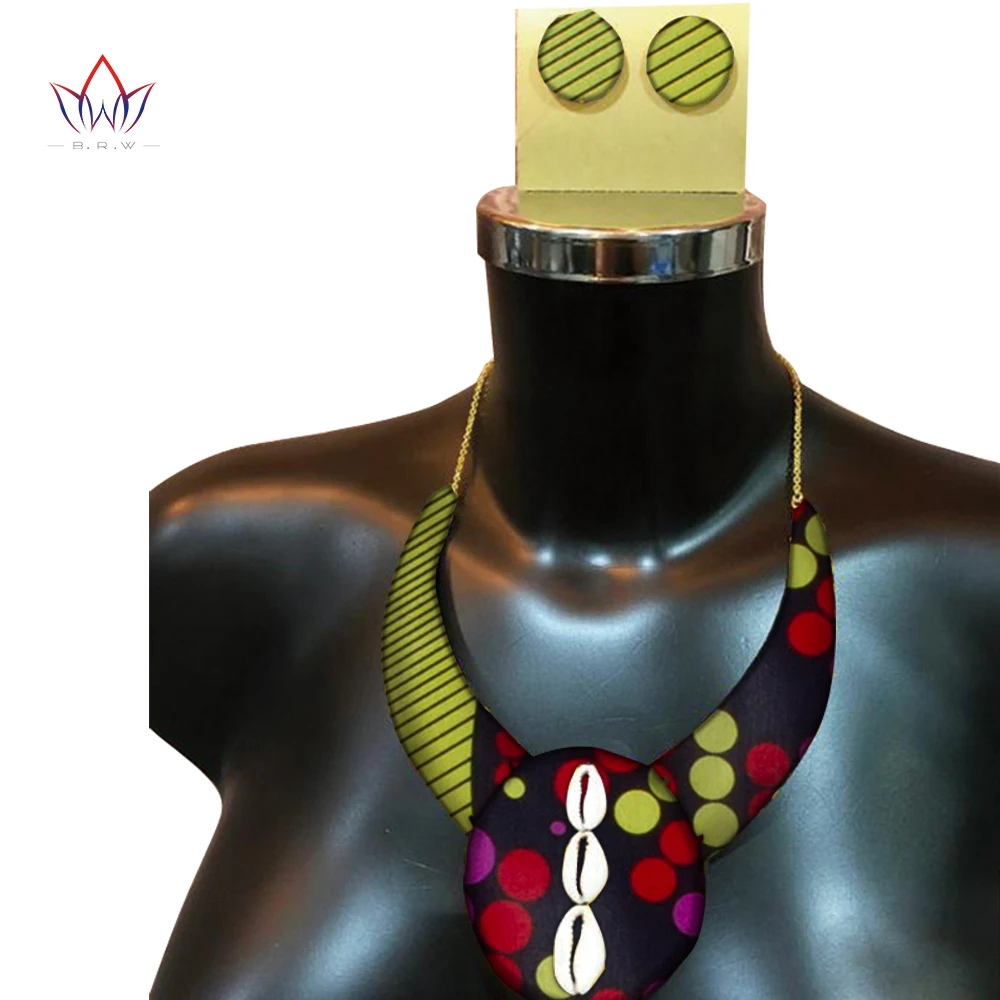Ankara Earrings And Necklace Pendant Fantasy African Wax Fabric Print Jewelry Handmde Drop WYb337 | Украшения и аксессуары