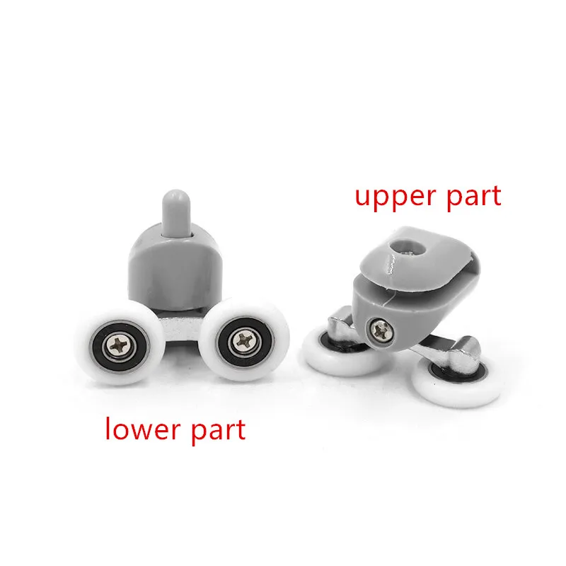 Shower Door Rollers 8pcs Diameter 23/25/27mm Shower Room Pulley Replacement 4top + 4bottom