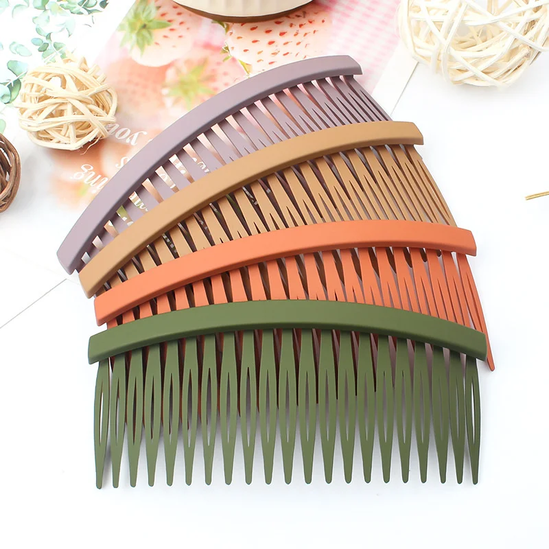 

Korean Traceless Anti Slip Hair Comb Simple Square 21 Teeth Broken Hair Clip Student Bang Fixed Insert Comb Headwear Accessories