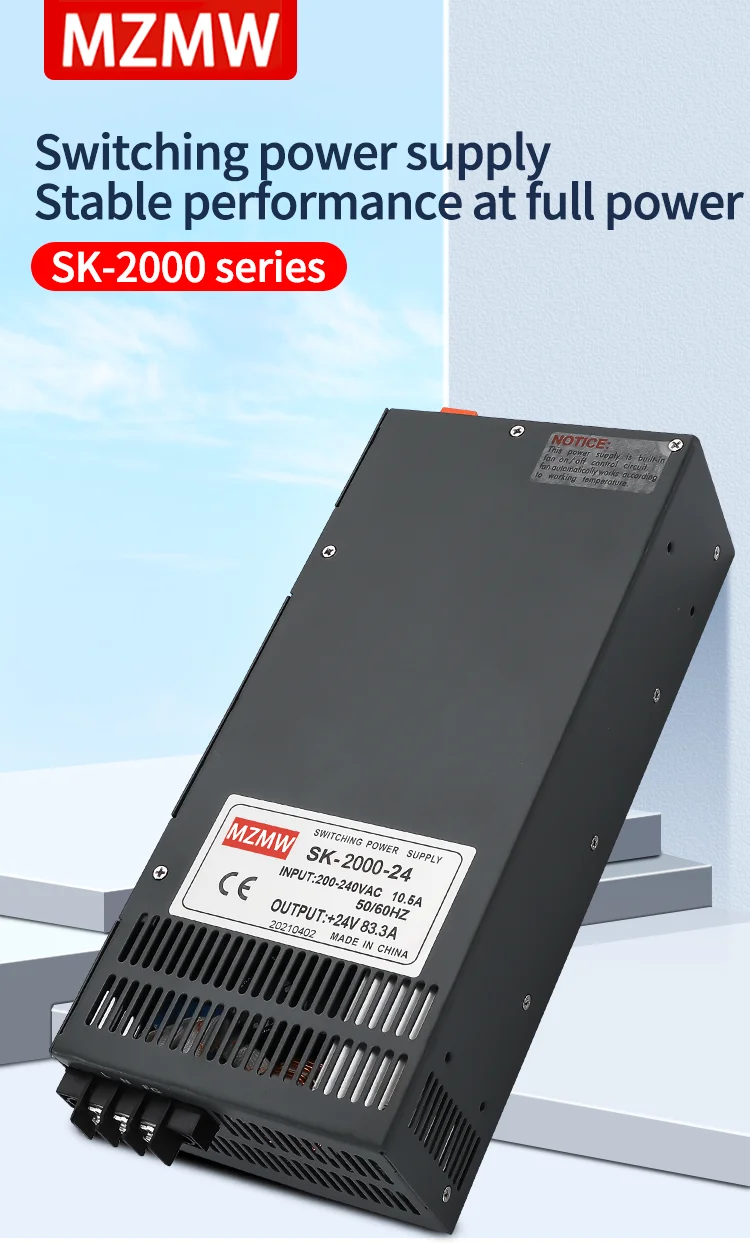 MZMW SK2000 2000W Switching Power Supply 0-12V 24V 36V 48V 60V 80V 110V 220V AC/DC Adjustable Voltage Current High Power SMPS 2 MZMW SK2000 2000W Switching Power Supply 0-12V 24V 36V 48V 60V 80V 110V 220V AC/DC Adjustable Voltage Current High Power SMPS