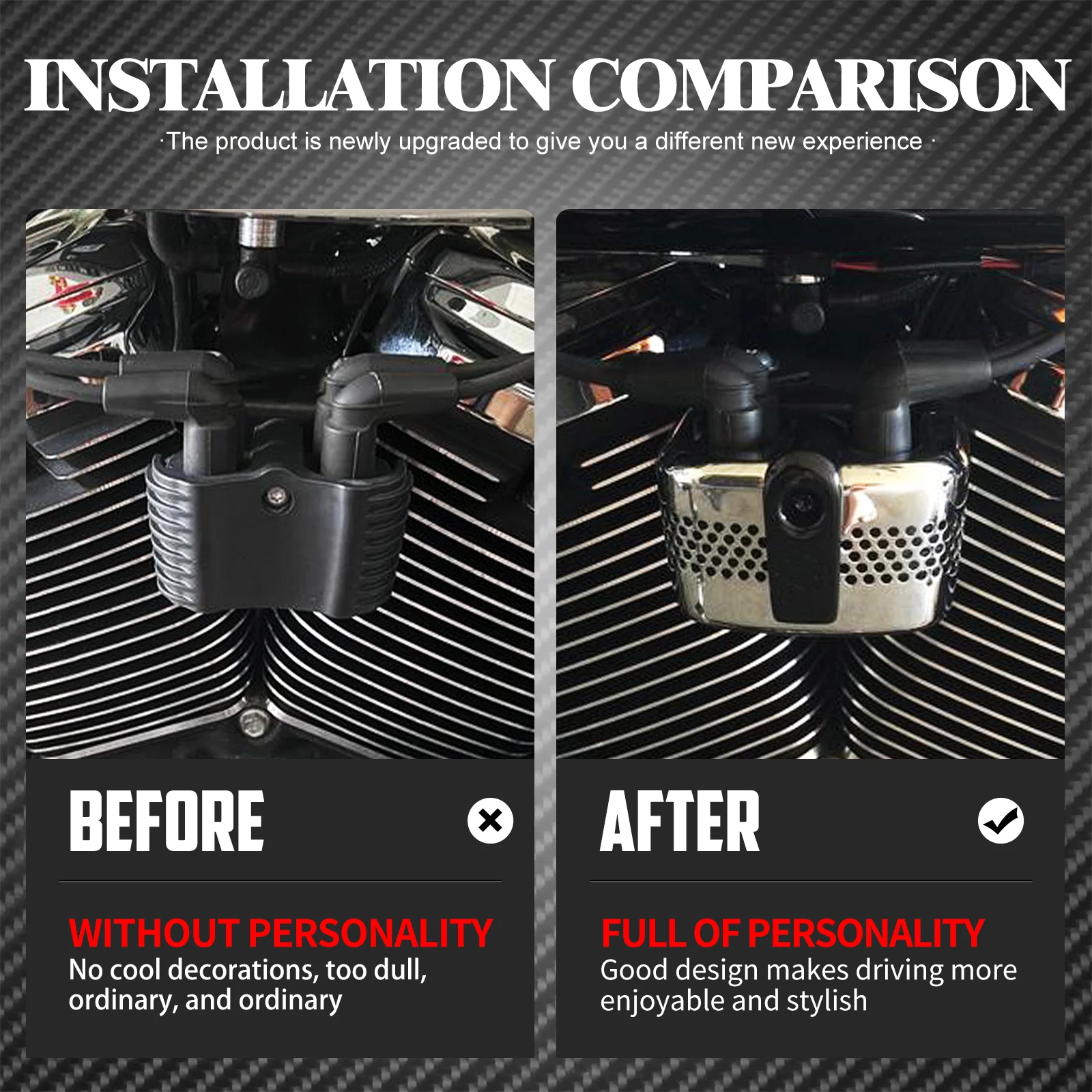 HCmotorku Copertura per bobina di accensione per moto Harley Softail Breakout FXBRS Street Bob FXDB Fat Boy FLSTF Standard FLSB Low Rider FLS 2018-2024, nero HCmotorku Copertura per bobina di accensione per moto Harley Softail Breakout FXBRS Street Bob FXDB Fat Boy FLSTF Standard FLSB Low Rider FLS 2018-2024, nero