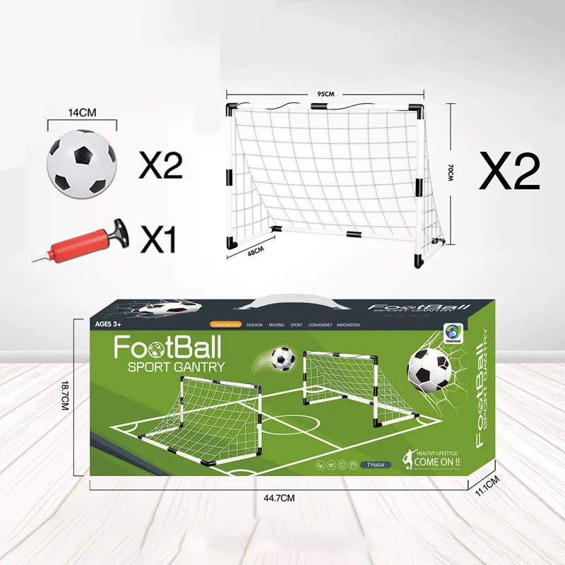 Oudoor Kit plegable de puerta de portería de fútbol para niños con bomba de  bolas, juguetes de entrenamiento para niños