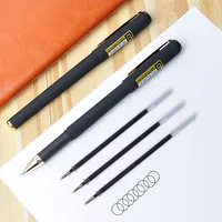 20 шт., 0,7 мм, гелевая ручка с черными чернилами, стержни для школьных принадлежностей, сменные стержни для ручек, офисные ручки для подписи, канцелярские принадлежности для письма — изображение 3