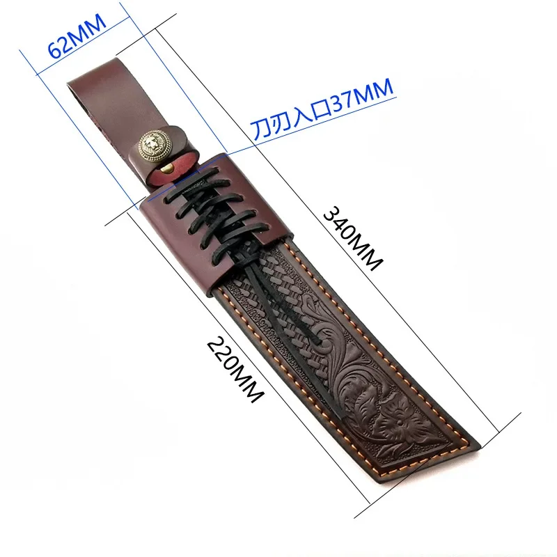 Swayboo Outdoor Hunting Knife Leather Cover Home DIY Accessories Handmade Cowhide Leather Sheath For Fixed Blade Knife Storage 6